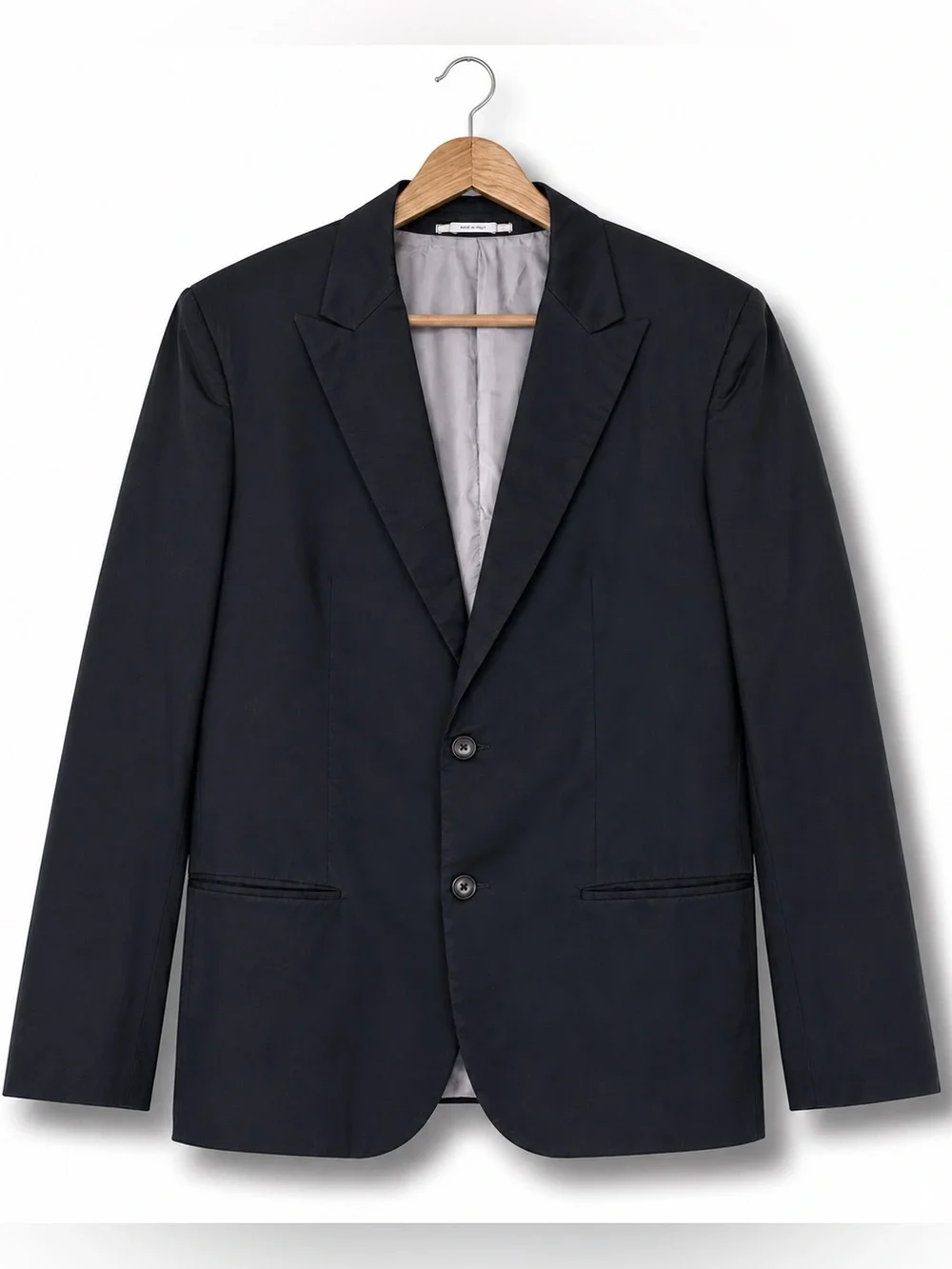 Jil Sander | Black Tailor Made Two-Button Made in Italy Blazer 48 IT/EU 38 US
